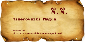 Miserovszki Magda névjegykártya